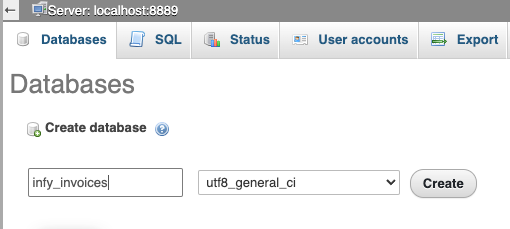 Setup Default DB