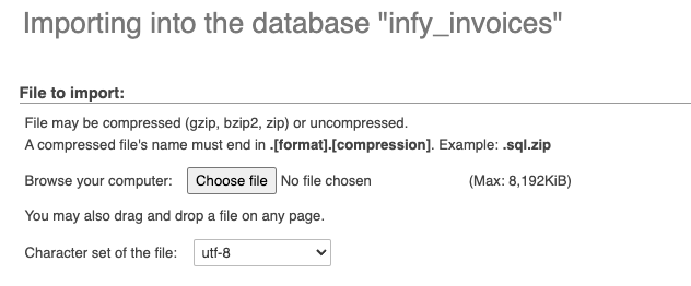 Setup Default DB