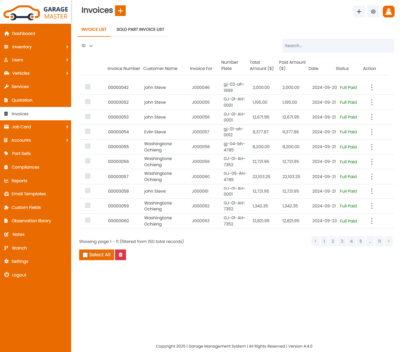 invoice List