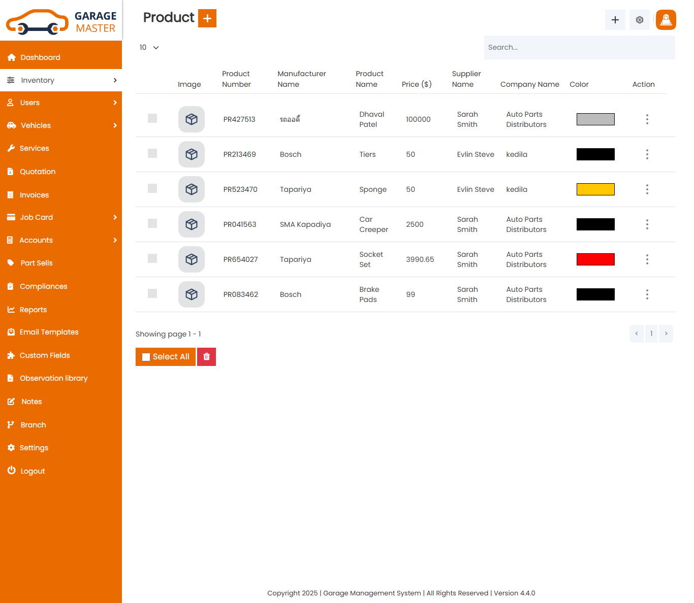 Product List