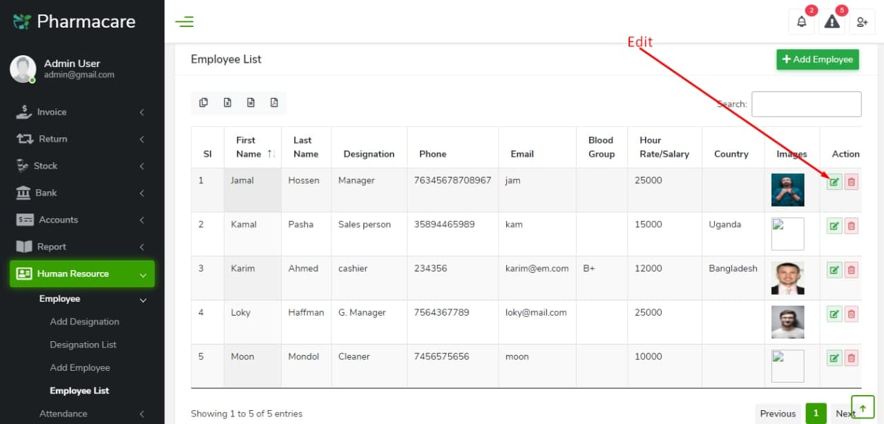 Employee List